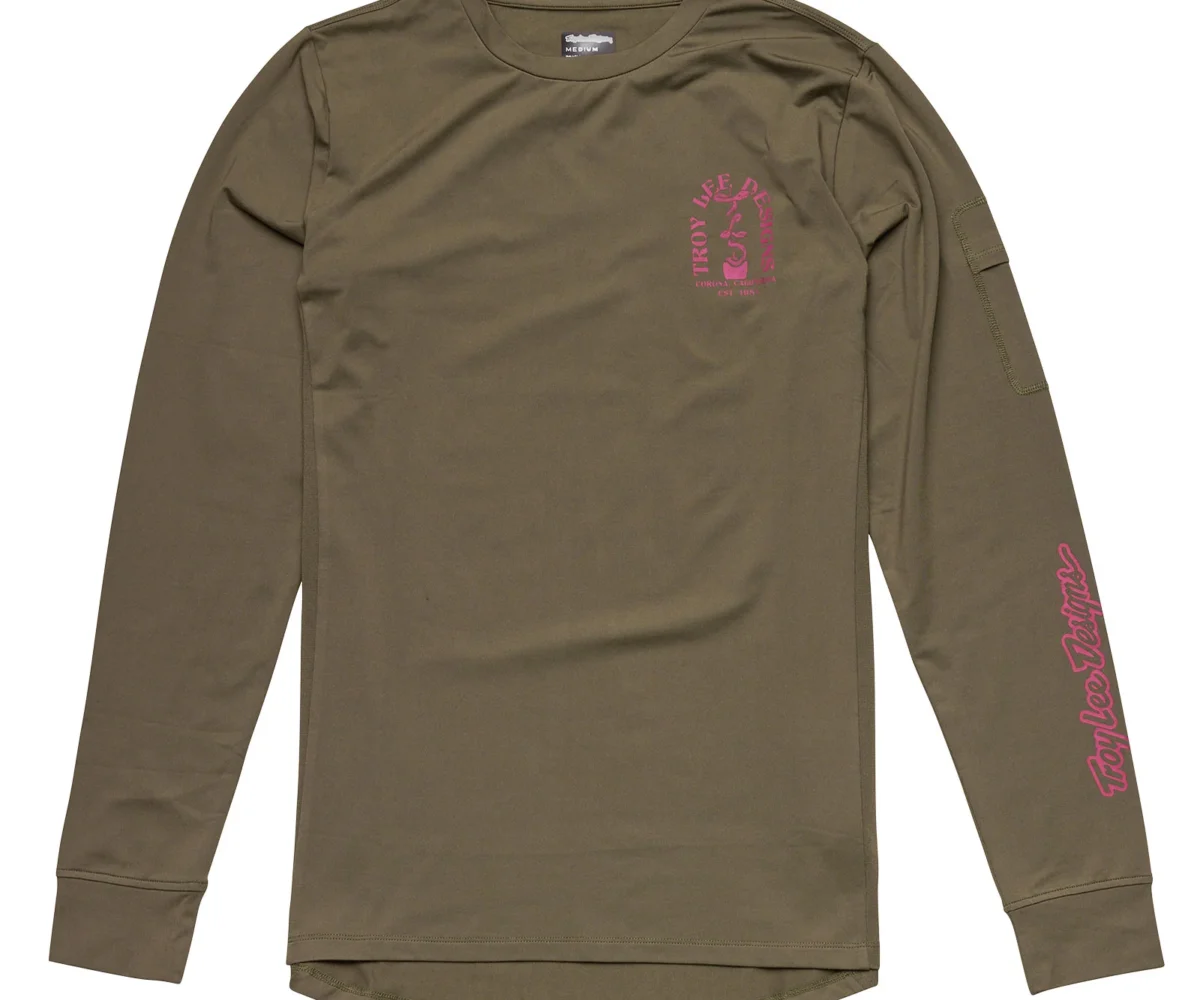 TLD Ruckus Ls Ride Tee Fangs Olive - Image 3