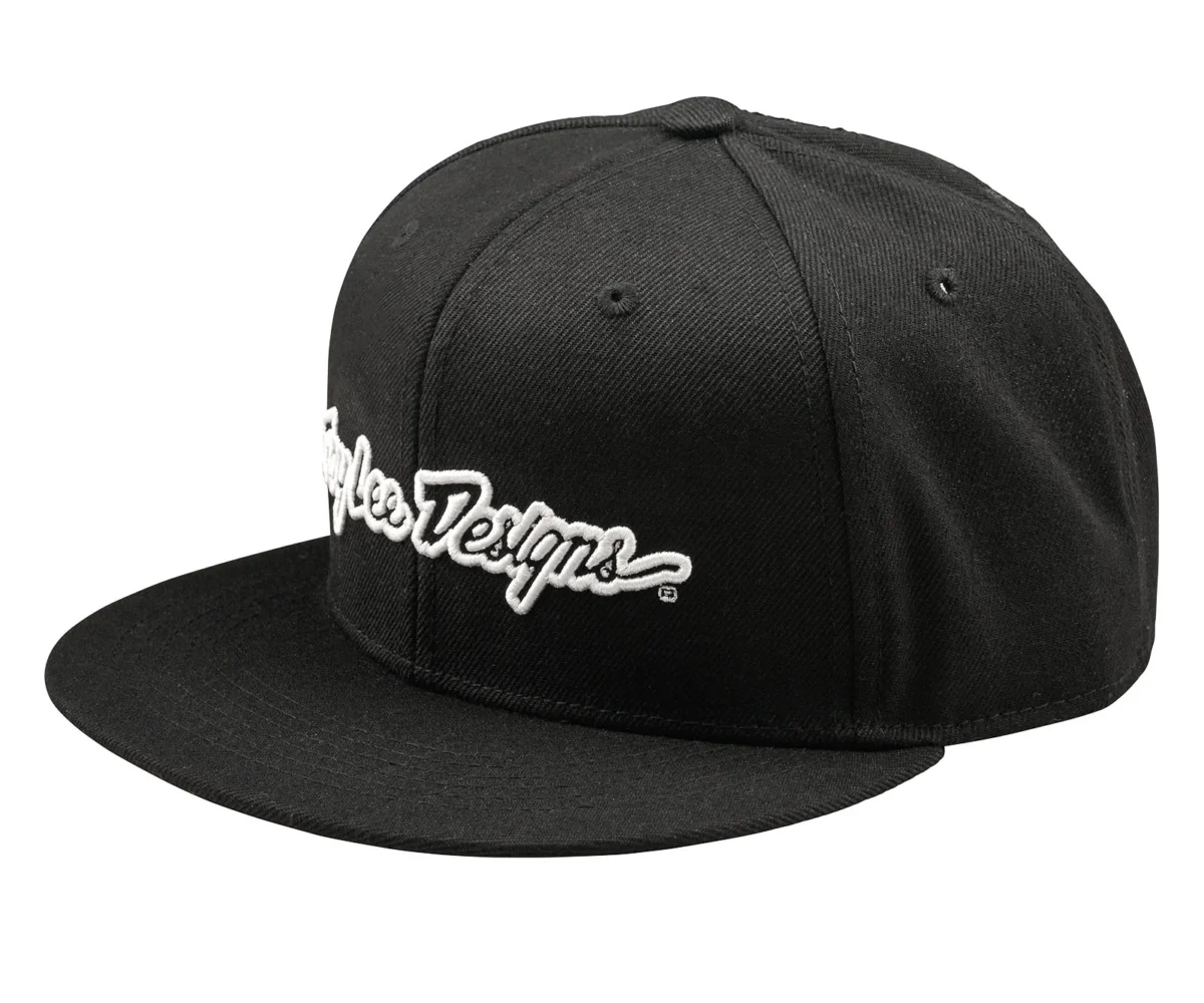 Troy Lee Designs Flat Bill Snapback Signature Black