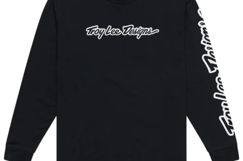 Troy Lee Designs Long Sleeve Tee Signature Signature Black