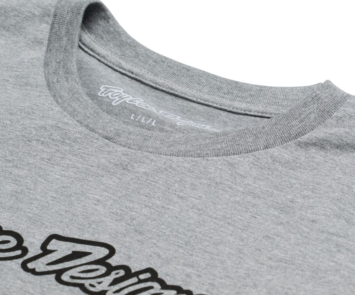 Troy Lee Designs Long Sleeve Tee Signature Gray Heather - Image 4