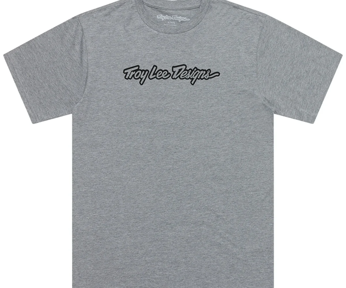 Troy Lee Designs Short Sleeve Tee Signature Gray Heather