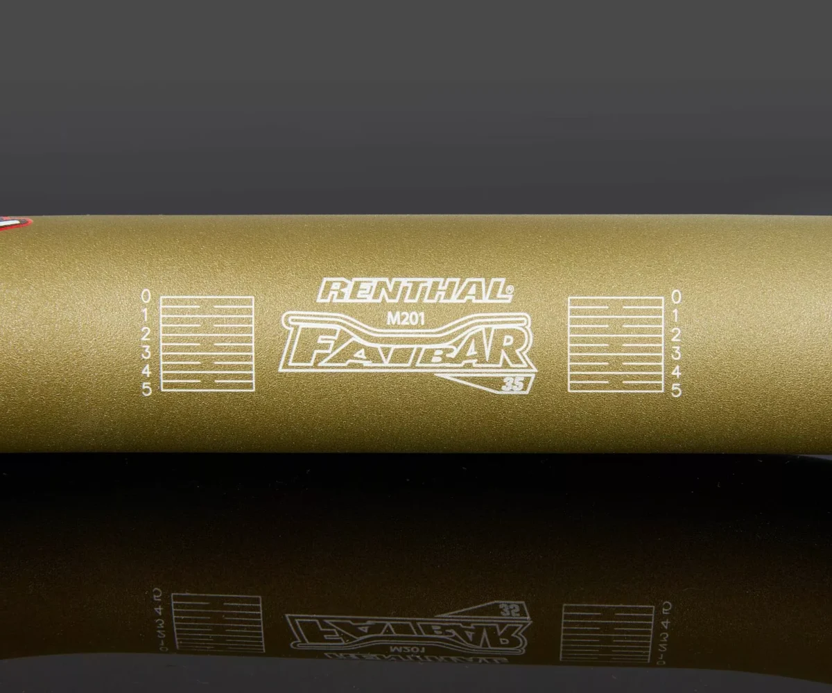 Renthal Fatbar® 35 Riser Handlebar 820 mm - 60 mm rise gold - Image 2