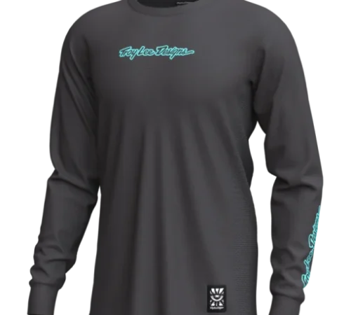 TLD Skyline Ride Long Sleeve Tee Signature Black / Real Teal