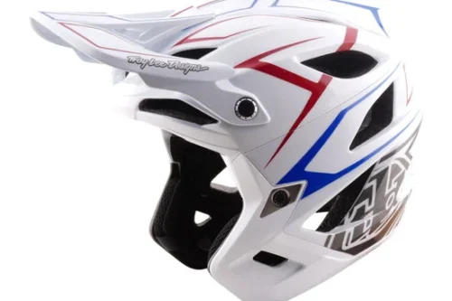 TLD Stage Stunt Helmet, Pinstripe White